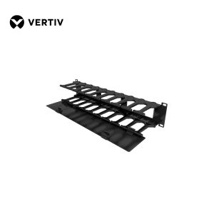 Organizador de cables horizontal de 22 U x 4" de profundidad, un lado c/cubierta