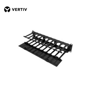 Organizador de cables horizontal de 1 U x 6" de profundidad, un lado c/cubierta