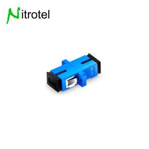 ADAPTADOR SC SIMPLEX SM CON BRIDA - AZUL