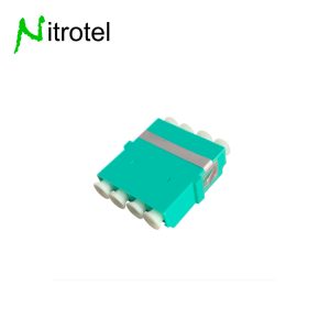 ADAPTADOR LC  DUPLEX MM OM3/4 CON BRIDA -AQUA