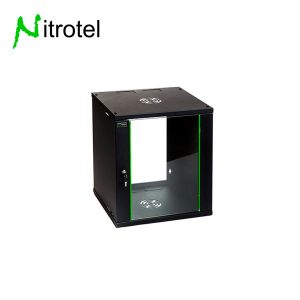 Gabinete 6U  19"  X  14” SOHO PUERTA VIDRIO TEMPLADO, COLOR NEGRO