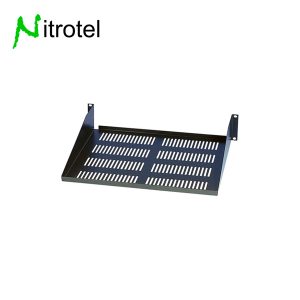 NITROTEL BANDEJA FIJA 1U x 10.5 PROF., 19" ANCHO, VENTILADA, NEGRO RAL 9005