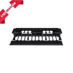 ORGANIZADOR DE CABLES HORIZ. FRONTAL NEGRO 2U