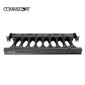 ORDENARDOR DE CABLES HORIZONTAL FRONTAL 1RU NEGRO